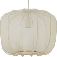 Hängeleuchte - beige weiß - PLUMERIA - textil - Ø 40cm - E27 -