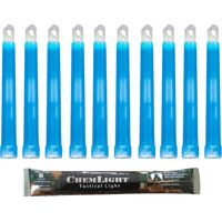 Cyalume Bastoncino luminoso azzurri militare ChemLight Lightsticks 15cm - Light Sticks ultra-luminosi 8 ore (Scatola da10)
