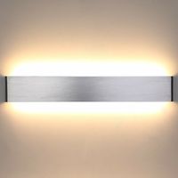 LED Indoor Wall Light 6W 15cm Wall Lamp 3000K Modern Wall Light Fixture IP44 for Children's Bedroom Living Room Staircase Corridor Bathroom Hotel Brushed Silver Warm White
