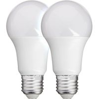 Lot de 2 ampoules LED A60 avec culot E27, type classique, 806 lm, 6500 K, équivalent 60 W, économie d’énergie A++