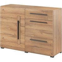 Cómoda Ophsalu 107, Roble nieto, Con cajones y puertas, Número de cajones: 0, 86x120x39cm