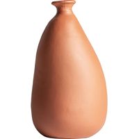 Vase décoratif contemporain orange finition mate en verre - Orange mat contemporain