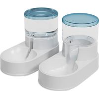 Automatischer Futter- und Wasserspender für Katzen und Hunde, ideal für präzises und bequemes Füttern, Futter- und Trinkautomat mit 2,0 l Fassungsvermögen x 2, Blau
