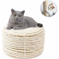 Cuerda para árbol de gatos, cuerda de sisal para gatos, resistente y duradera, para rascar, para jardín, para gatos, para atar en el jardín, para decorar el hogar y el jardín.