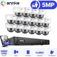 ANNKE 5MP CCTV Kit 16CH PoE NVR Outdoor Indoor IR Network Camera Night Vision Remote Monitoring 16 × Cameras Security Camera System - 2TB HDD