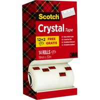 Scotch Crystal Ruban adhésif transparent 14 rouleaux