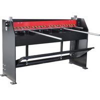 Cisaille guillotine manuelle par commande à pied - largeur du travail 1270 mm et épaisseurs jusque 1,2 mm en acier Torros SH127012