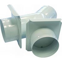 Culotte deux départs D. 125 - 120 - 120 mm avec tirette d'obturation pour aspirateur