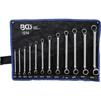 Bgs Technic – Jeu de clés à œil doubles coudées 12 pièces – Acier chrome-vanadium – Profondeur d'accès – Pans 12 – Tailles 6 x 7 à 30 x 32 mm