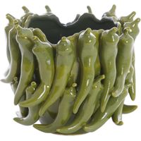 Light & Living Keramikvase PEPPER Dunkelgrün – 25,5x24,5x20,5 cm