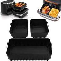 Moule Air Fryer, 3PCS Accessoire Air Fryer pour Ninja Air Fryer 10.4L AF500EU, Moule Silicone Air Fryer pour Ninja Foodi Flex 10,4 L, Air Fryer Accessoires pour Ninja Air Fryer (3PCS)