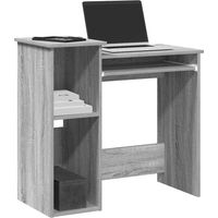 Escritorio con estantes contrachapada gris sonoma 84x40x78 cm vidaXL
