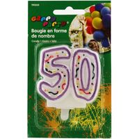Bougie anniversaire nombre 50