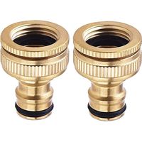 AGE 2 Pièces De Connecteur Robinet Tuyau De Jardin En Cuivre Pur, Jardin Raccord Robinet Tuyau, Connecteur Tuyau De Jardin Accessoires Connecteur Tuyau D'eau 20mm/25mm, Arroseur De Jardin