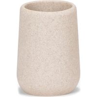 ANDREA HOUSE Zahnbürstenhalter aus Sandstein und Polyresin – Beige