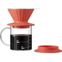 Juego de café vertido BUYDEEM, modelo CD1024, naranja intenso
