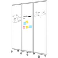 Mobile Trennwand Präsentationsboard Polyesterrückseite 3-teilig 180 x 180 cm