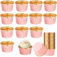 Lot de 50 moules à muffins en papier, moules à muffins, moules à muffins antiadhésifs