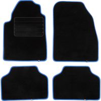 DBS - Tapis de Voiture Prague ganse nubuck bleu - Universel - Antidérapant - 4 Pièces : Avant + Arrière - Tapis de sol Automobile - Haute Qualité