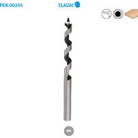 Leman – Mèche à bois charpente Ø9,5mm x 100mm – Queue cylindrique – Pointe de centrage à vis – Évacuation des copeaux optimisée