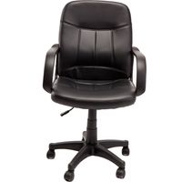 Fauteuil de bureau manager chaise d'ordinateur pivotante siège similcuir noir