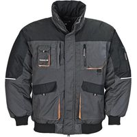 Pilotenjacke Gr.XXL dunkelgrau/schwarz/orange
