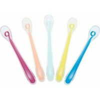 Babymoov Set von Ergonomischen, Multicolor-Strichweichen Löffeln