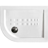 Piatto doccia 72x90 h.5,5 angolare sinistro in ceramica bianco