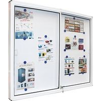 ARMADIO AVVISI ALLUMINIO SCORREVOLE - 70X92X7,8