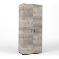 KIT ARMADIO 2 ANTE 80X52X205 CM ROVERE PLAT.K355