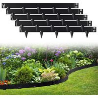 TolleTour Rasenkante Raseneinfassung Gartenkante Verzinkter Profilkante Trennrand 100x18cm 90m Schwarz