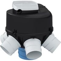 Sauter – VMC simple flux autoréglable pour 4 sanitaires + 1 cuisine – Débit max 1000W – Système anti-buée – Installation facile Twist & Go