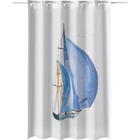 Cortina baño estampado velero 180 x 200 cm poliester atenas