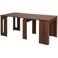 Mesa de Comedor Extensible para 4-6 Personas Mesa Auxiliar Multifuncional para Estudio Cocina 180x85x75 cm MarrĂłn