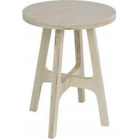Today Rundes Japandi Hocker aus Holz 35x35 cm