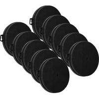 vhbw 10x Filtres à charbon actif compatible avec Jan Kolbe Triton 75 CN, Triton 85.2 A, Triton 65 CN, Triton 65 W hotte aspirante - 21 cm