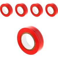 Lot de 5 rouleaux adhésifs 15mmx10m - Rouge - Zenitech