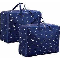 2 Pièces 105L Sac Rangement Vetement, Tiroir de lit, étanche Sac de Rangement sous Lit pour Couette Oreillers Jouets Vestes Literie