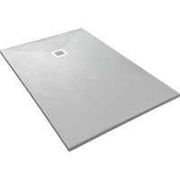 Veroni Duschwanne aus Kompositstein mit Schiefer-Muster flach (TxBxH) 120 x 80 x 3 cm Weiß Veroni Duschwanne aus Kompositstein mit Schiefer-Muster flach (TxBxH) 120 x 80 x 3 cm Weiß