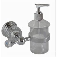 TRADE SHOP - Porta Sapone Dispenser Sapone Liquido Vetro Montaggio Parete Bagno Crystal 52831 -