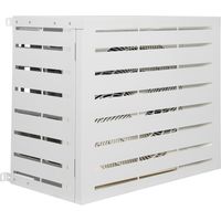 Copertura metallica bianca per condizionatore d'aria per unità esterna 95 x 48 x 80 cm