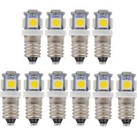 10 Stück E10 9 V Kaltweiß 5SMD 5 W LED-Leuchtmittel (Kaltweiß, 9 V)