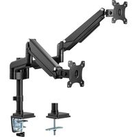 InLine Schreibtischhalterung schwarz für zwei 32 Zoll Monitore