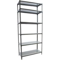 SIMONCLICK Étagère 6 étagères en métal sans vis (250x80x50cm) ANTHRACITE ET GALVANISÉ