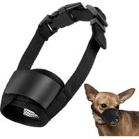 Mesh Dog Muzzles for Small Dogs Breathable Nylon Muzzle for Small Medium Sized and Short Snout Dogs Puppy Muzzle Prevents Biting Adjustable Dog Mouth Cover (S)