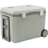 45L Insulated Portable Cooler, Ice Retention Cooler with Handle Wheelded Cooler, Cooling Box for BBQ, fishing, rowing, camping, traveling, picnicking, beach, Green