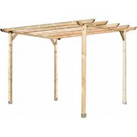 Suinga – Pergola en bois 360x360 cm – Structure décorative extérieure – Résistante aux intempéries – Pour jardins et terrasses