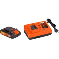 20-V-Akkupack (2000 mAh) + Powerplus Powdp9062-Ladegerät