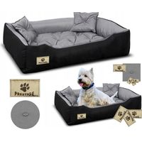 PRESTIGE Laufgitter-Hundebett 115x95 cm, wasserdicht, grau