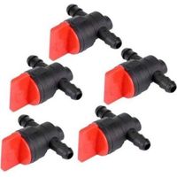 Robinet d'essence pour tondeuse à gazon, interrupteur de coupure de réservoir d'essence, robinet de carburant en plastique pour tondeuse à gazon pour jardin et utilisation agricole 5 pièces